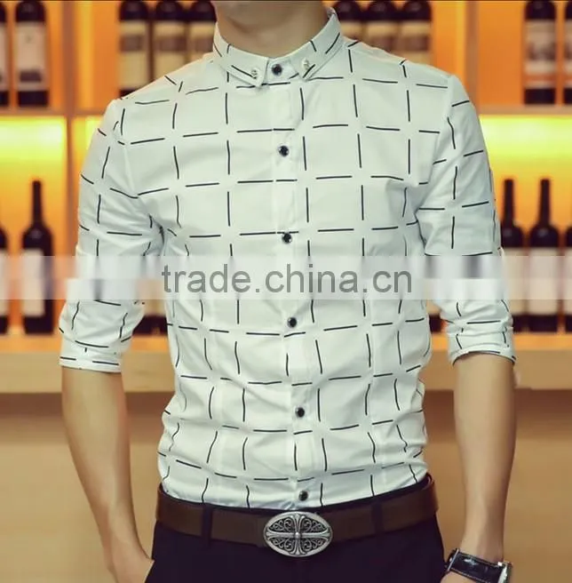 Thin section plaid shirt with short sleeves