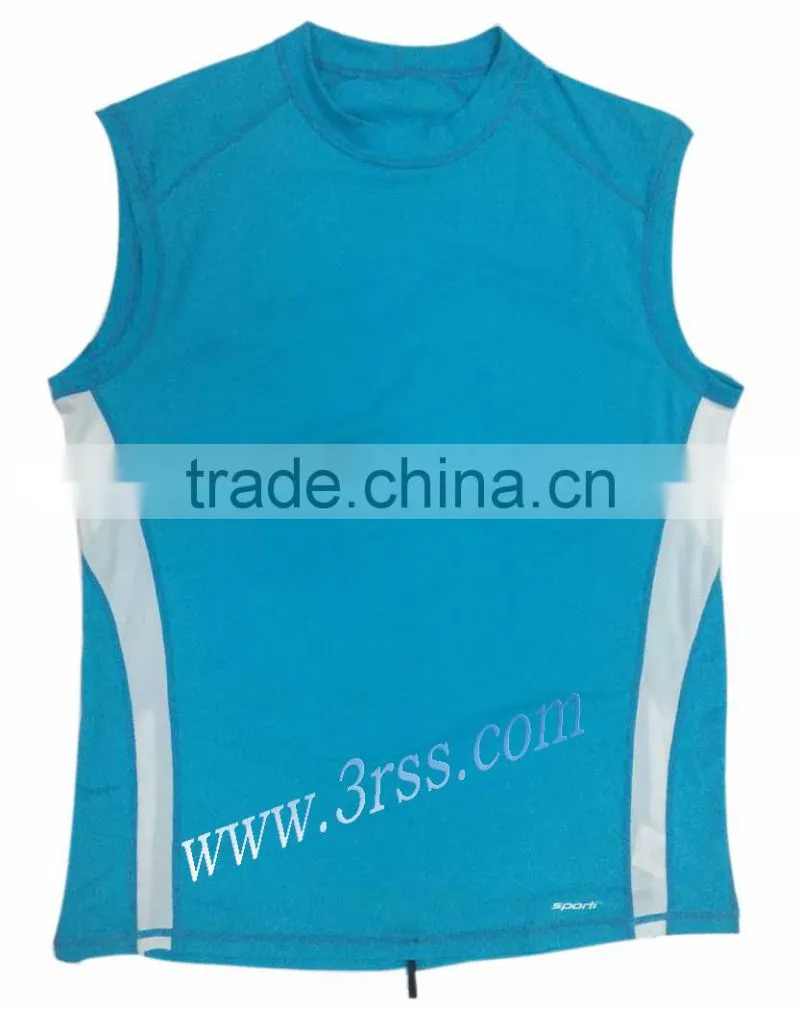 menUV Sun Protection sleeveless Rash Guard UPF 50+
