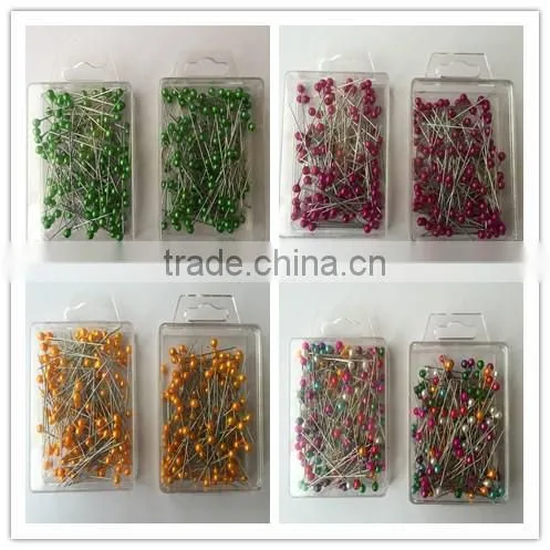 Dressmaking Sewing Straight Pins Round Head Color Pearl Corsage