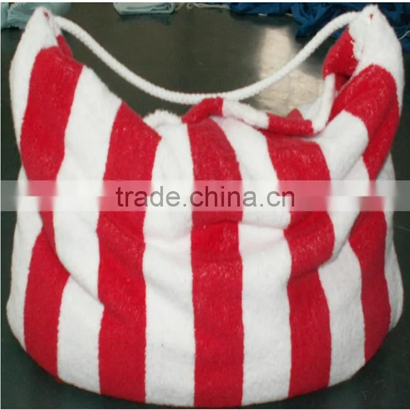Waterproof yarn-dyed beach towel bag with towel pillow sets