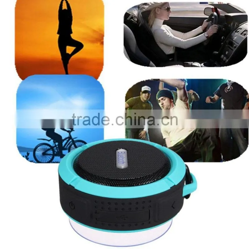 Waterproof and Shockproof Bluetooth Wireless FM Stereo Speaker For iPhone SmartPhone Tablet PC