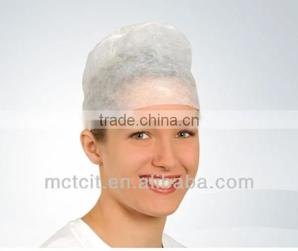 Eco-friendly disposable paper cook hat, white paper chef cap