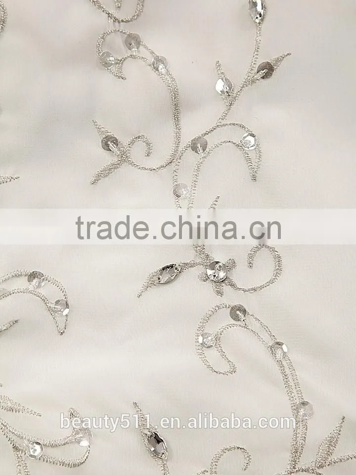 Elegant Embroidered A-Line Strapless Neckline and Sleeveless Lace Wedding Dress AS436