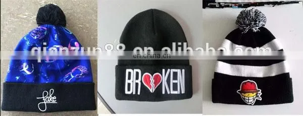 Pom Custom Embroidery Beanie