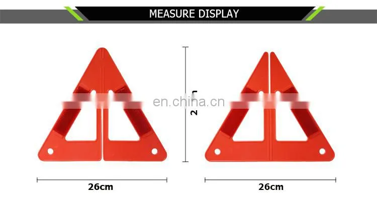 Car Emergency Kits Warning Sign Red Safety Reflective Flashing Light Warning Triangle