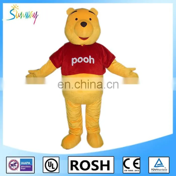 lovely inflatable Winnie bear fur costume for advertising
