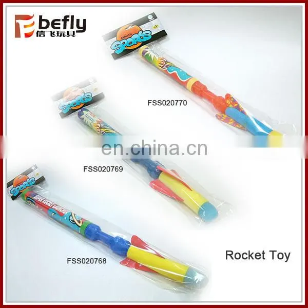 Funny foam air pump rocket toys