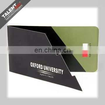 custom private design middle folded printed paper tag for garment