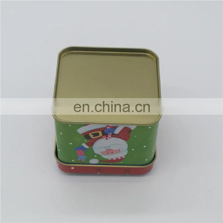 Christmas festival small gift candy storage metal tin cans factory