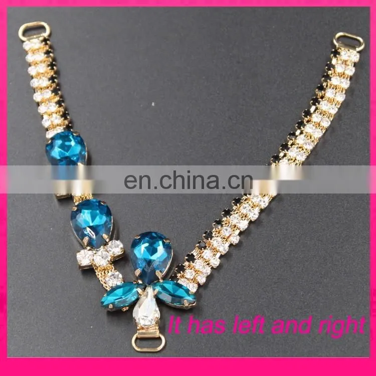 high quality lady sandal decoration rhinestone crystal jewelry shoe accessories