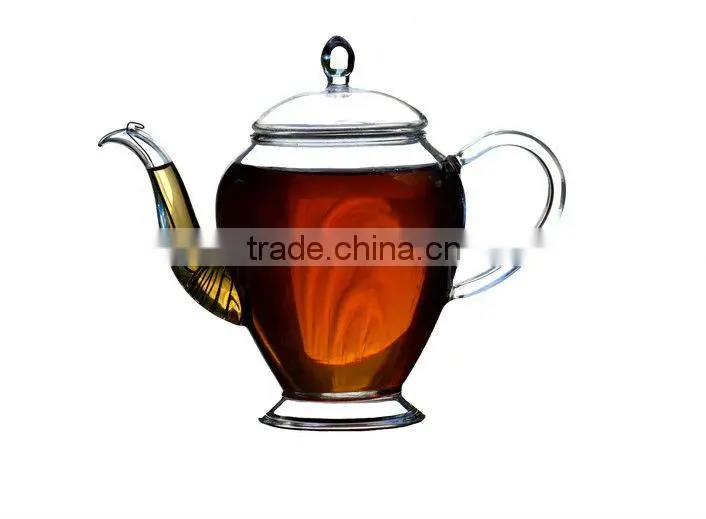 handmade 450ml glass teapot for blooming tea