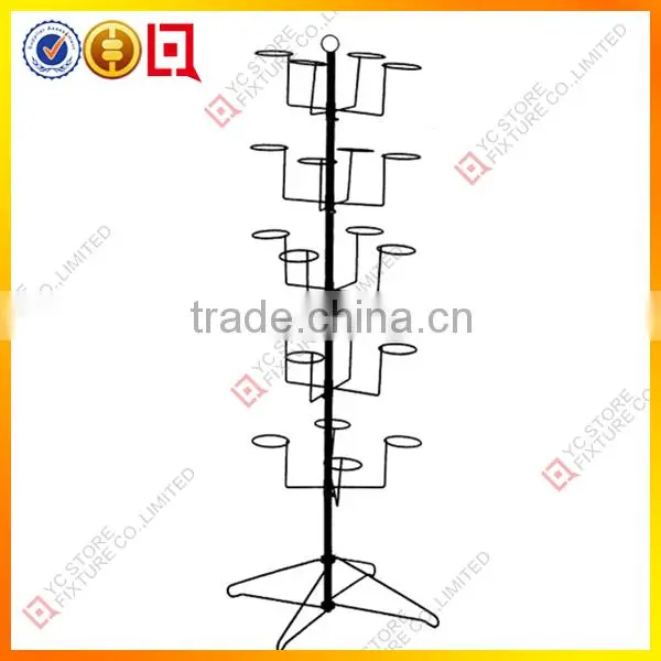 rotating multilayer metal wire hat display stand for wholesale