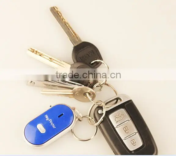 Anti-lost key finder whistle keychain with light and sound