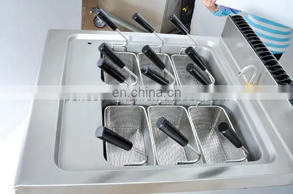 Restaurant Equipment Stainless Steel Industrial Gas Pasta Cooker with cabinet