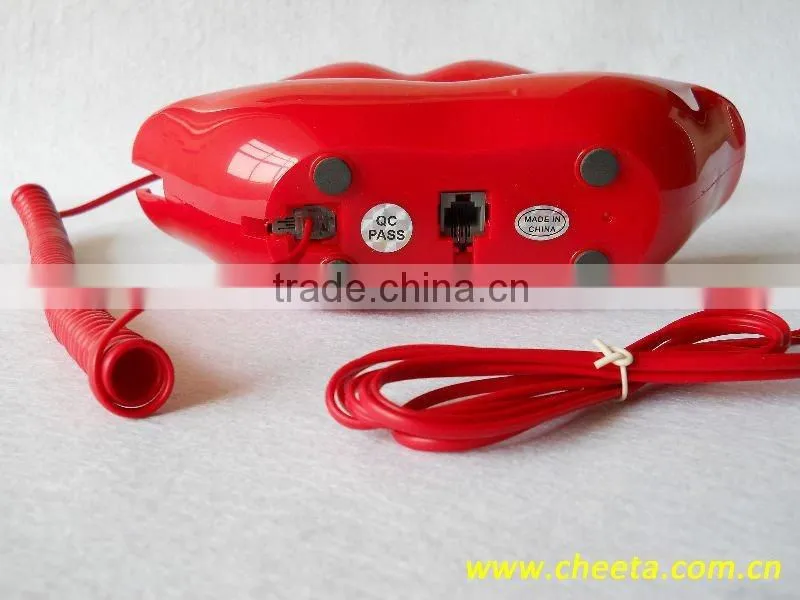 Cartoon telephone in lovely lip shape telephone