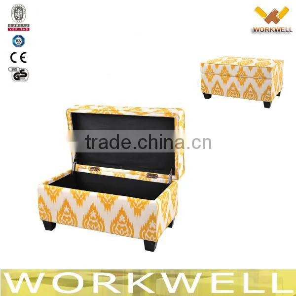 WorkWell mordern design rectangular storage ottoman KW-OT08