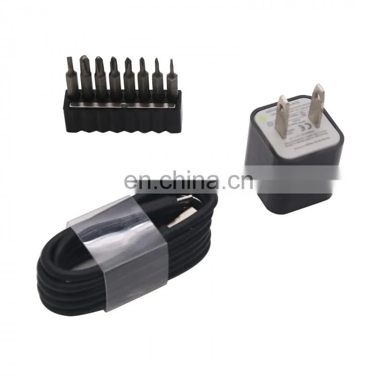 3.7V Lithium Battery Rechargeable Cordless Electric Screwdriver with 8 Bits Set