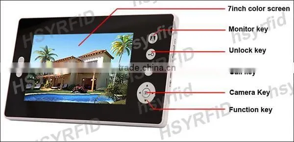 2.4GHZ Wireless door video phone night vision doorbell
