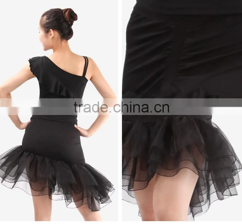 Hot Sale Black Fishtail Ballroom Dance Dress (WL02002)