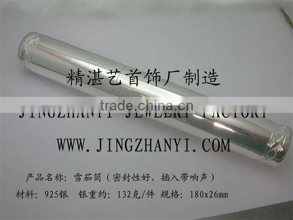 Silver cigar tube,925 silver cigar tube