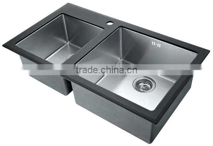 Round Edge Sus304 Table Top Glass Wash Basin