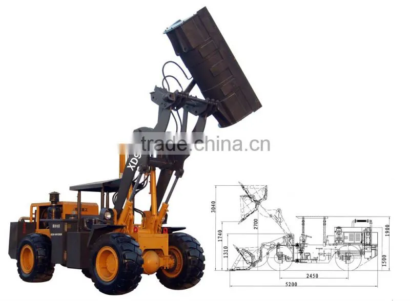 XD926G SIDE DUMP loader alibaba express Underground loader 2.0Ton wheel loader MADE IN CHINA