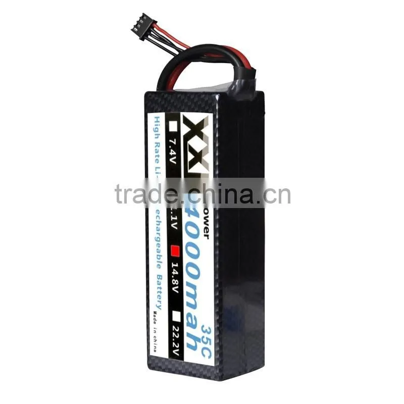 High capacity 4000mAh 14.8v rc lipo battery 35c battery pack