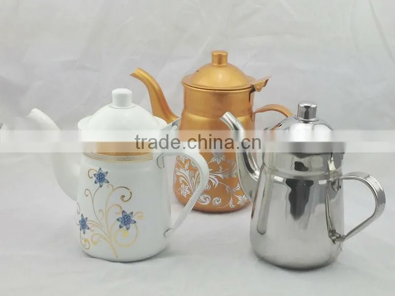 Stainless steel Coffee Jar Milk Jar with Decor 1.2L 1.6L