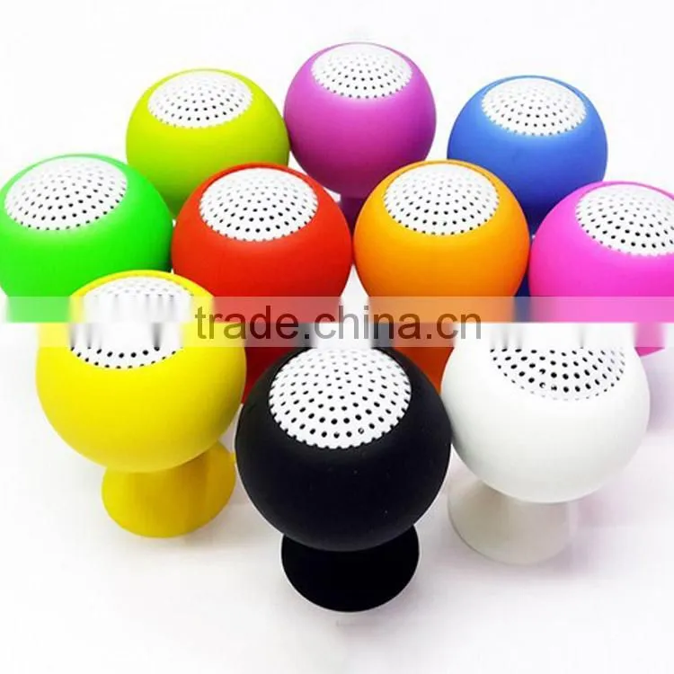 Mini Portable Silicone Sucker Holder Speaker Waterproof Can Be in The Bathroom