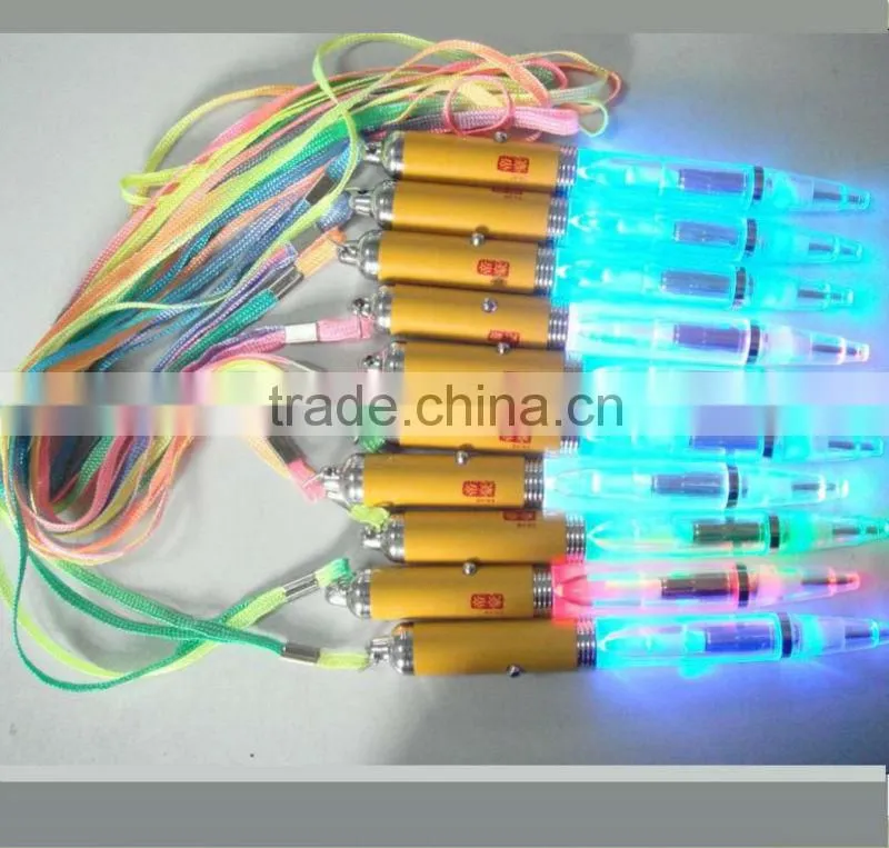 hallmark corrosion pen with 3 color led glowing ,office stationery accessories promotional and advertising ballpen ,light up pen