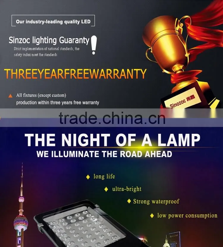 Sinozoc High lumen led street light housing outdoor waterproof ip65 aluminum led street lamps led for highway and road lighting