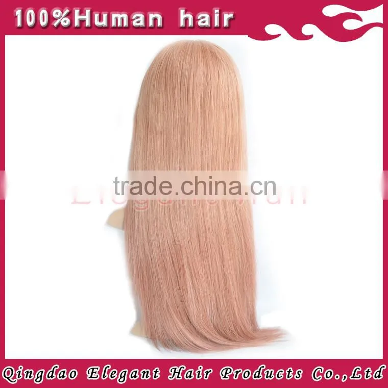 Natural straight freestyle parting red full lace wig for women 20inch long brazilian hair red wig