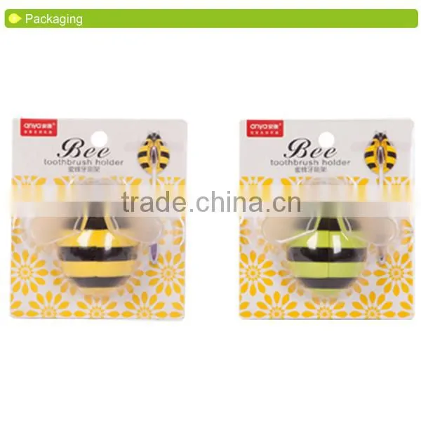 D461 Animal Product Bee Kids Toothbrush Holder With Suction Cup Cheap Bathroom Accessories