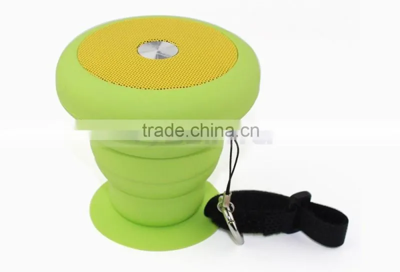 Outdoor Mini Shockprrof Waterproof Speakers Flexable Bluetooth Bathe Mushroom Cloud Speaker With Kaychain
