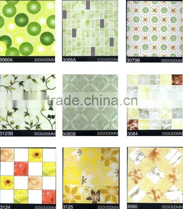 Crystal Double Loading Floor Tile, Vitrified Tile Design, 300*300 bathroom mosaic floor tile
