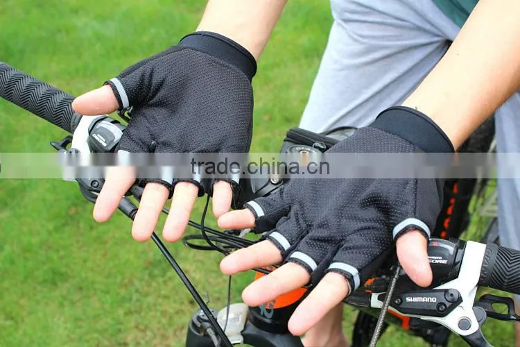 Men Motorcycle Cycling Gloves Half Finger Anti Slip 3D Hard Shell Protective Bicycle Bike Riding Racing Gloves