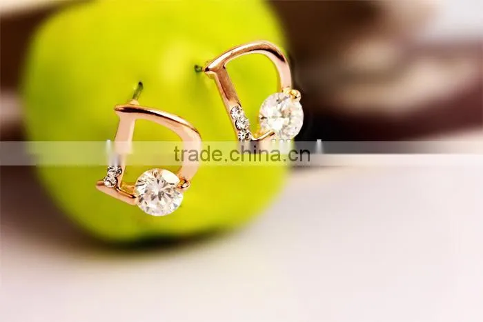 Letter Stud Earrings Gold Plated Letters Earrings Gold Initial Stud Earrings