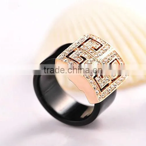 Light weight finger ring for men crystal acrylic ring jewelry