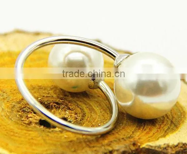 2015 Spring New Style Fashion Hot Selling Open Design Pearl Ring