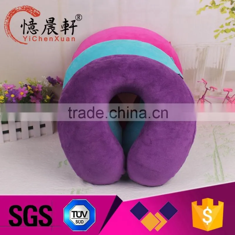 cheap cute u shape cherry stone pillow Folding Soft U Shaped Travel Pillow For Outdoor