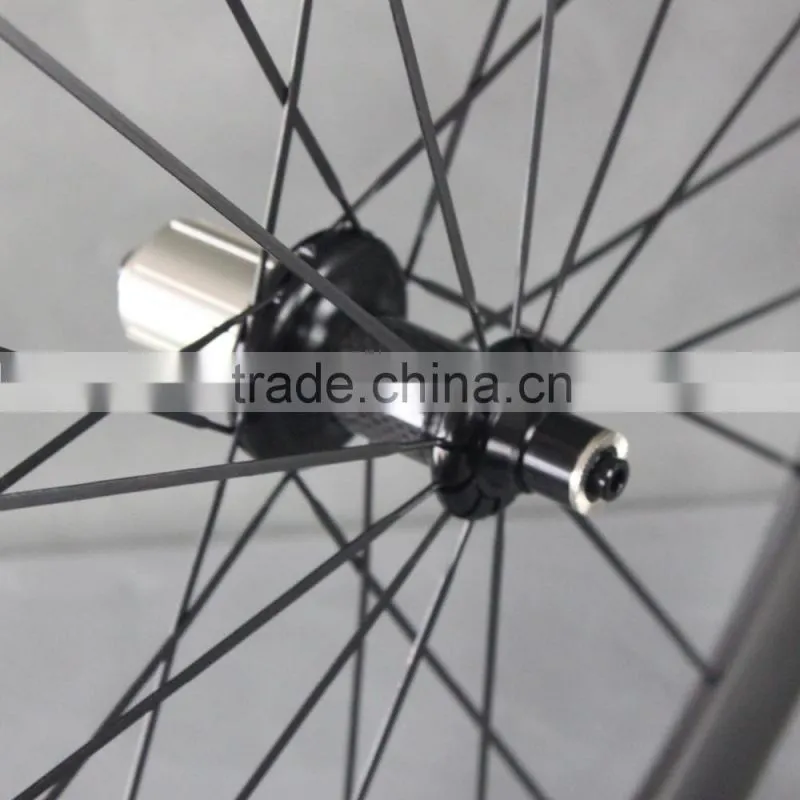 2016 ICAN BIKE high quality 700C 50mm clincher tubeless ready carbon bicycle wheels road bike wheel with R36 carbon hub 50C