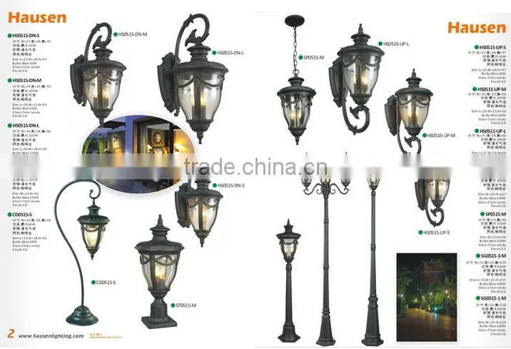 Aluminum Traditional Waterproof garden wall lamp