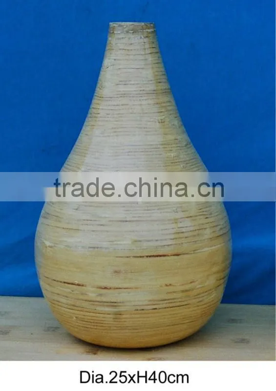 special shape laminated bamboo vase