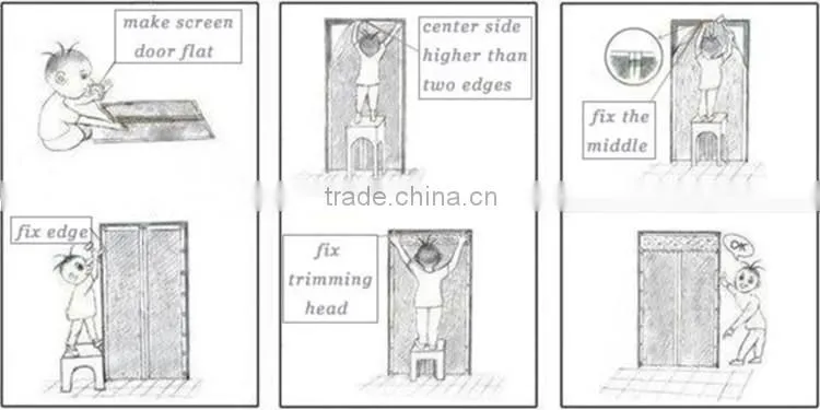 Closed Good Prevent Mosquito Soft Screen Door