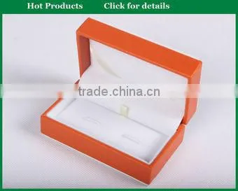 Plain pu cufflink box for 2 pairs cufflink