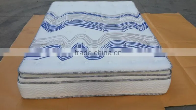 Royal luxury bedroom furniture memory foam pocket spring mattress
