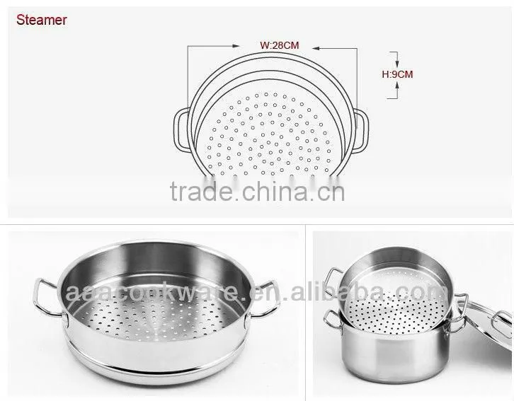 High quality Promotion series Stainless steel kitchenware steamer for wholesale