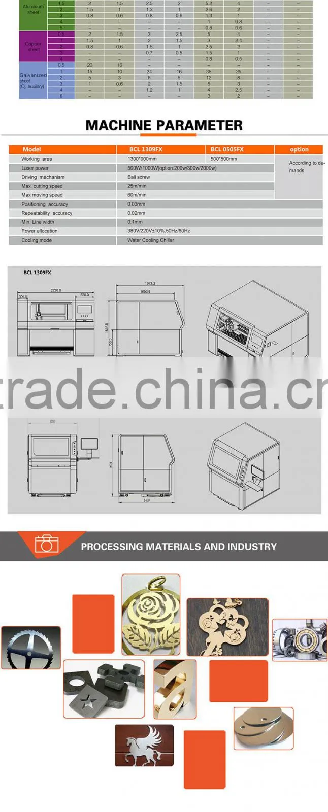 Staineless steel Laser Cutting Machine