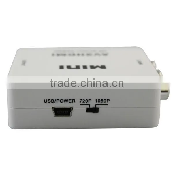 Mini CVBS AV to HDMI Video Converter Up Scaler 1080P AV2HDMI