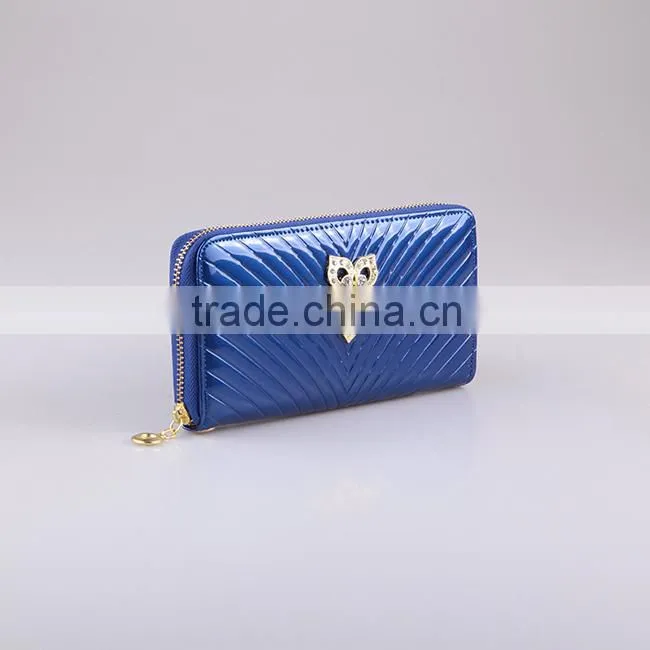 4534 fashion zipper closure wallet diamond decorating women wallets